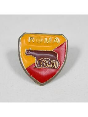 AS Roma Football Soccer Club Italy Enamel Metal Lapel Pin Vintage Jacket Hat